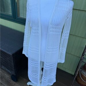 Philosophy Ivory Open-Knit Cardigan
